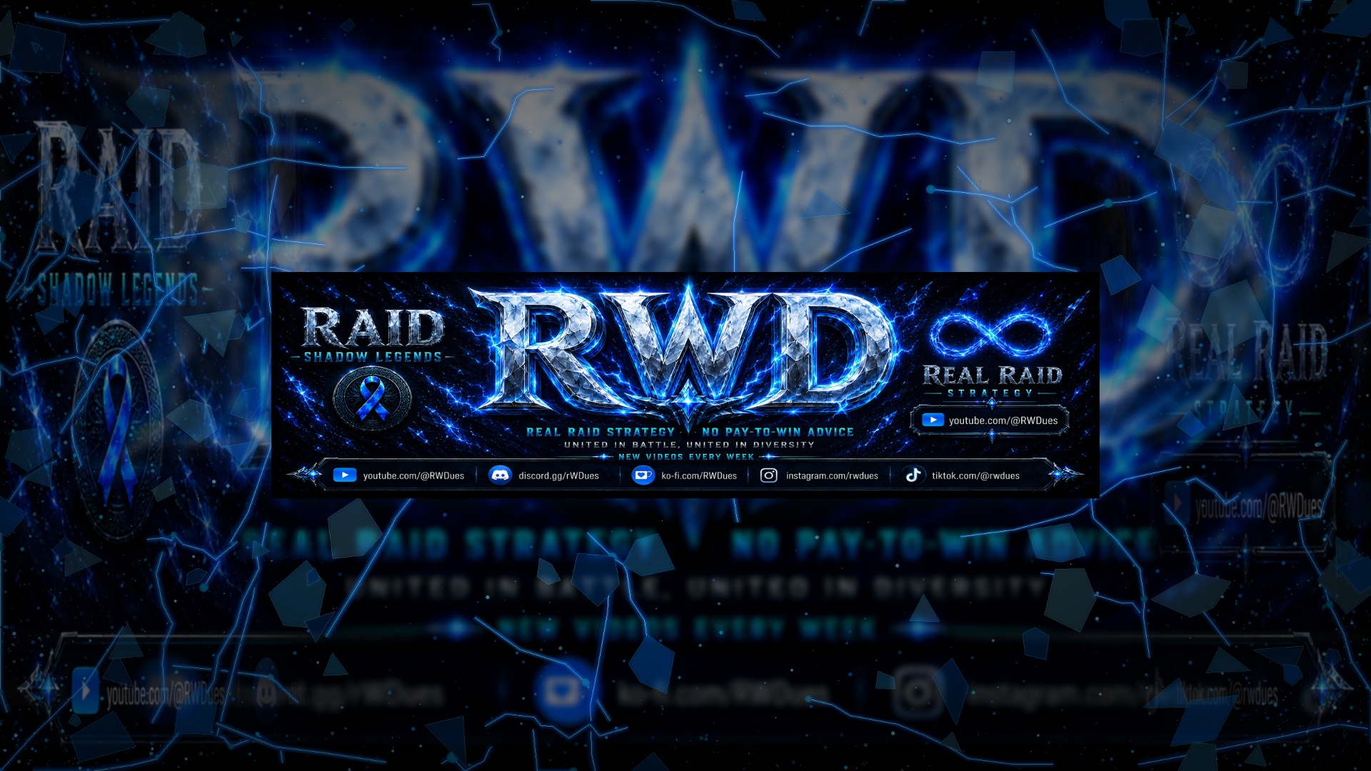 Raiding With Dues — Raid Shadow Legends F2P strategy channel banner