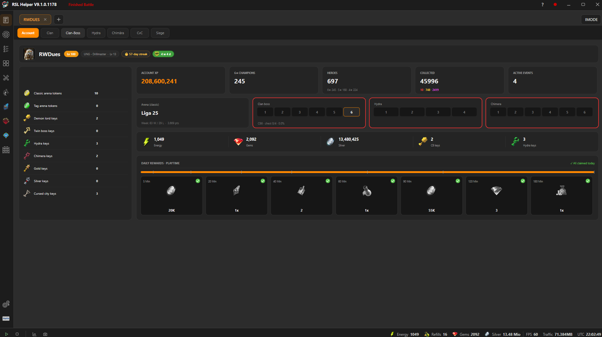 RSL Helper app screenshot